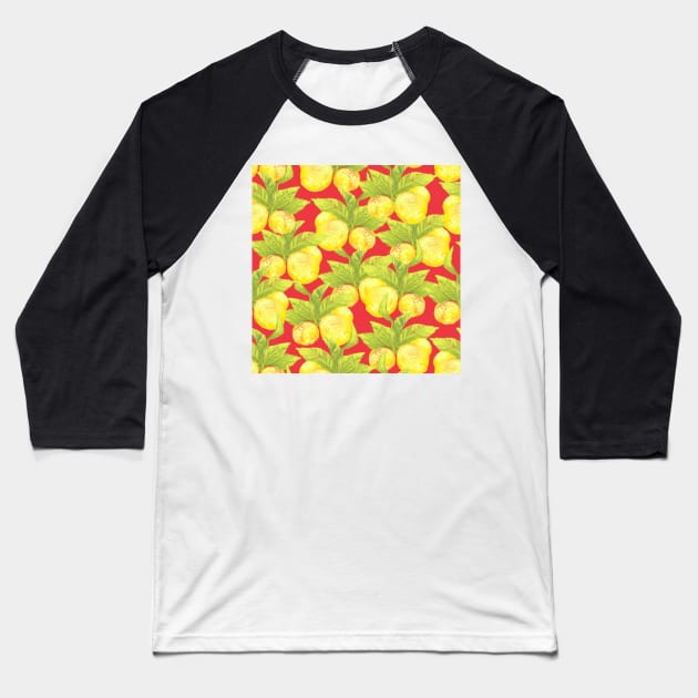 Chalk drawing fresh lemon Baseball T-Shirt by orsinha